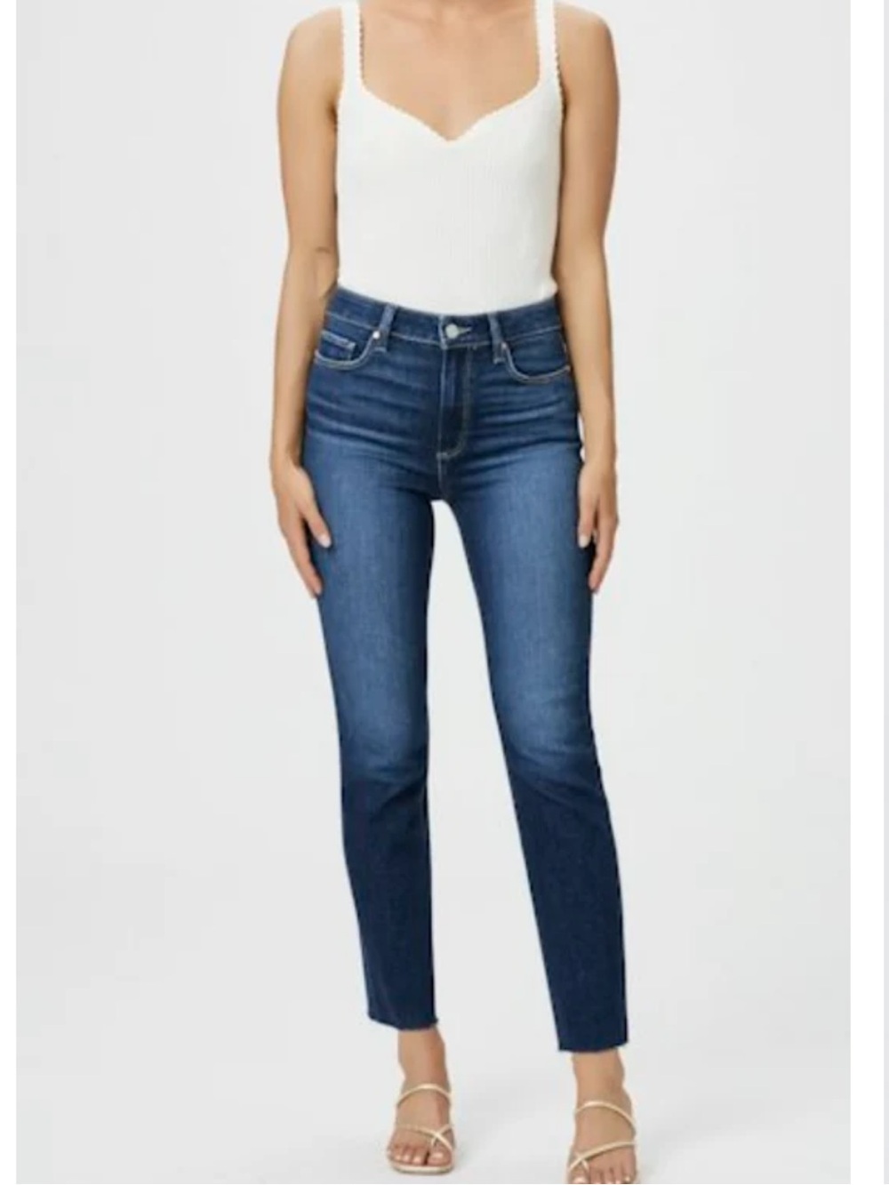 PAIGE Cindy Raw Hem Jeans